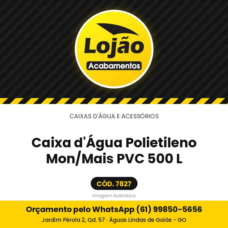 Caixa d'Água Polietileno Mon/Mais PVC 500 L