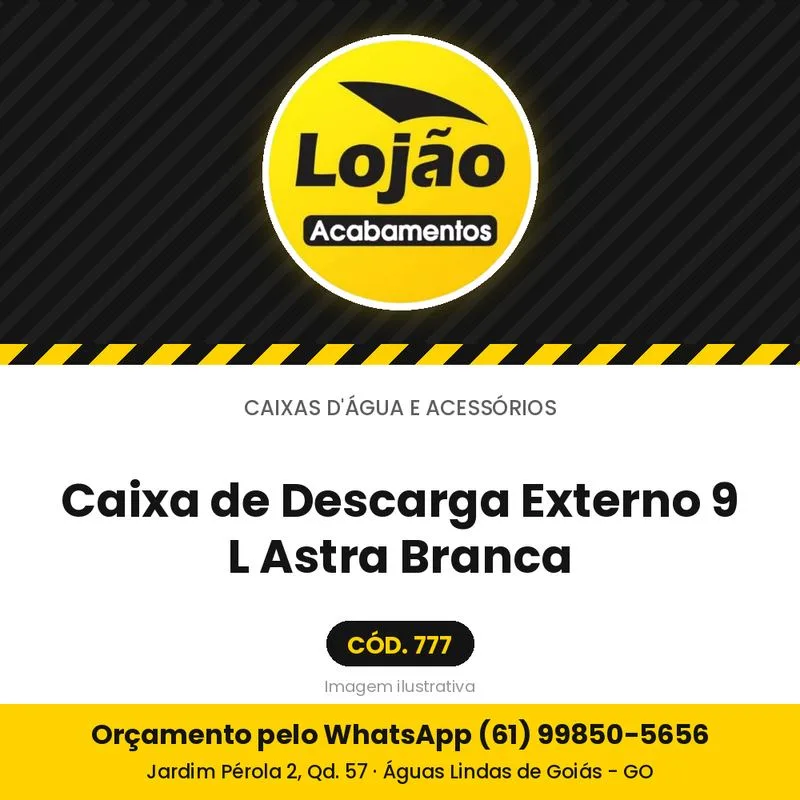 Caixa de Descarga Externo 9 L Astra Branca