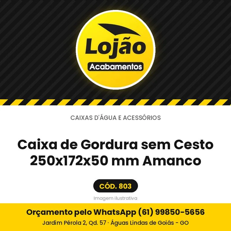 Caixa de Gordura sem Cesto 250x172x50 mm Amanco