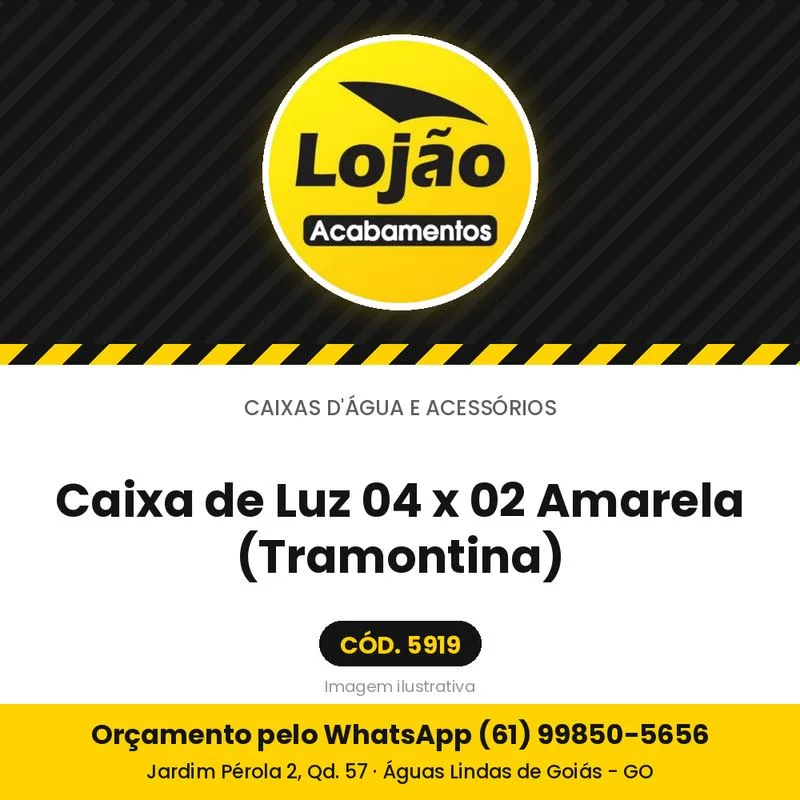 Caixa de Luz 04 x 02 Amarela (Tramontina)