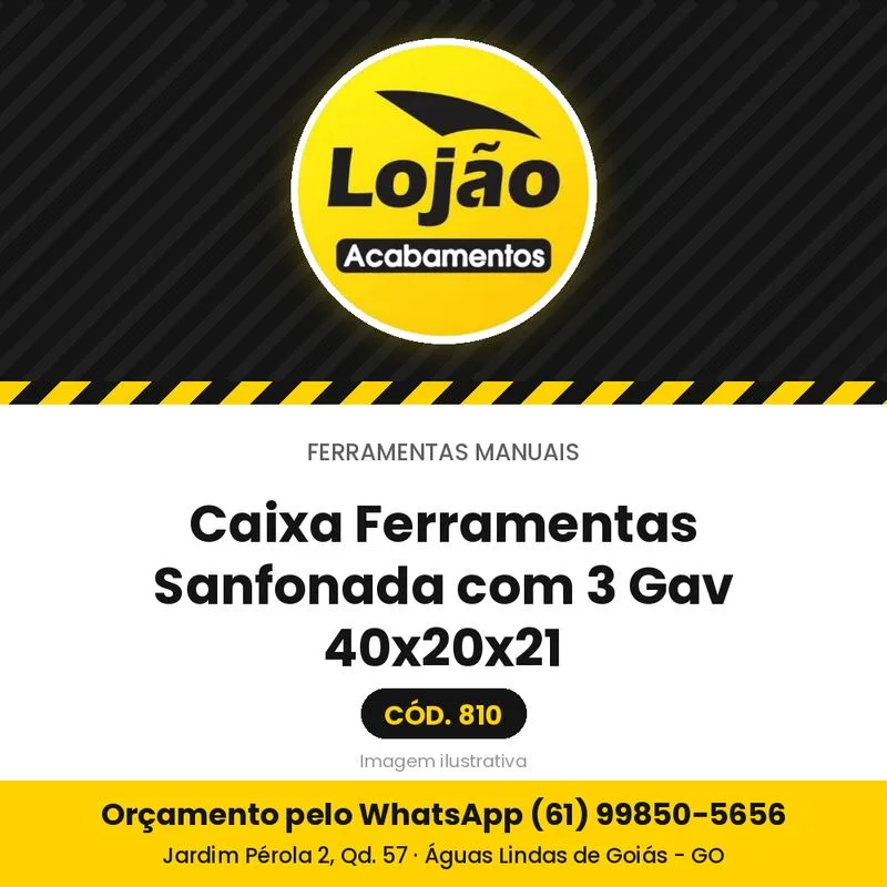 Caixa Ferramentas Sanfonada com 3 Gav 40x20x21