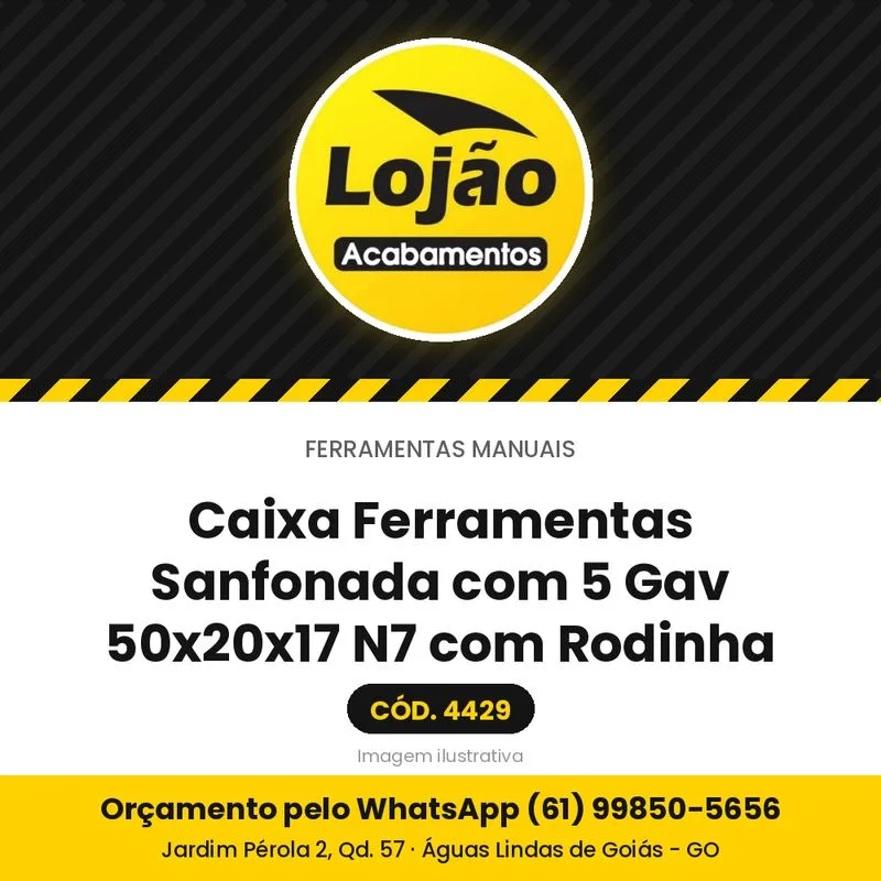 Caixa Ferramentas Sanfonada com 5 Gav 50x20x17 N7 com Rodinha