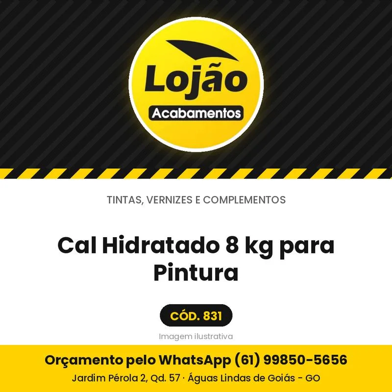 Cal Hidratado 8 kg para Pintura