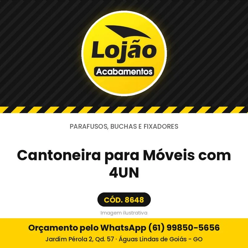 Cantoneira para Móveis com 4UN