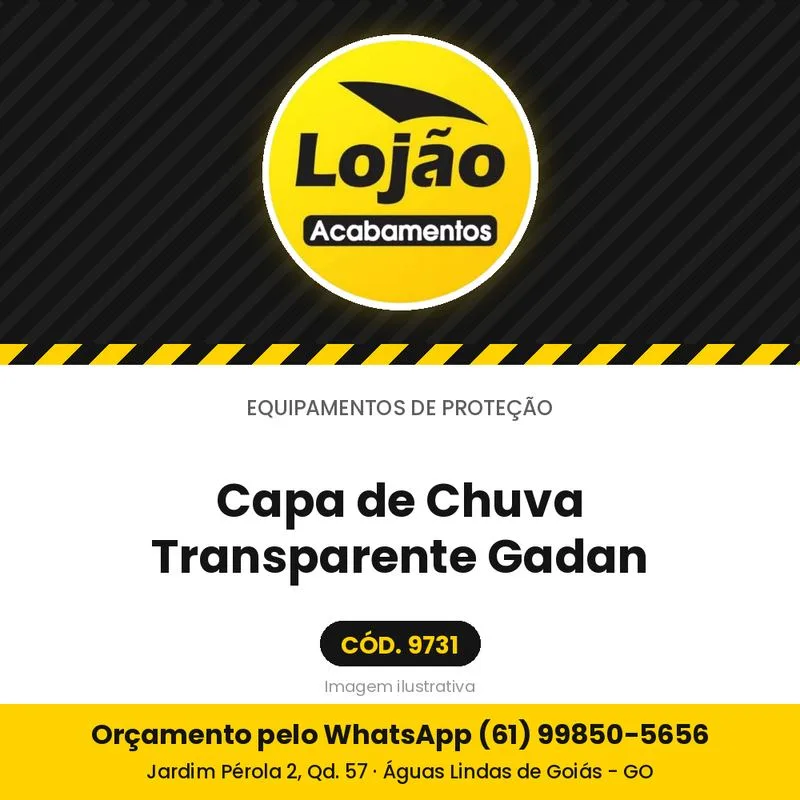 Capa de Chuva Transparente Gadan