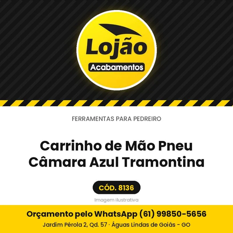 Carrinho de Mão Pneu Câmara Azul Tramontina
