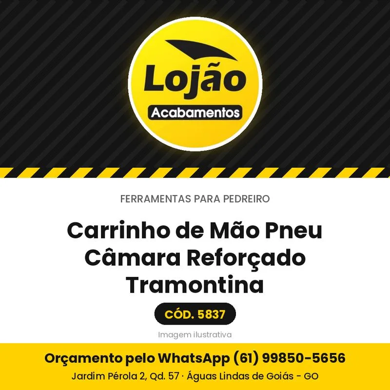 Carrinho de Mão Pneu Câmara Reforçado Tramontina