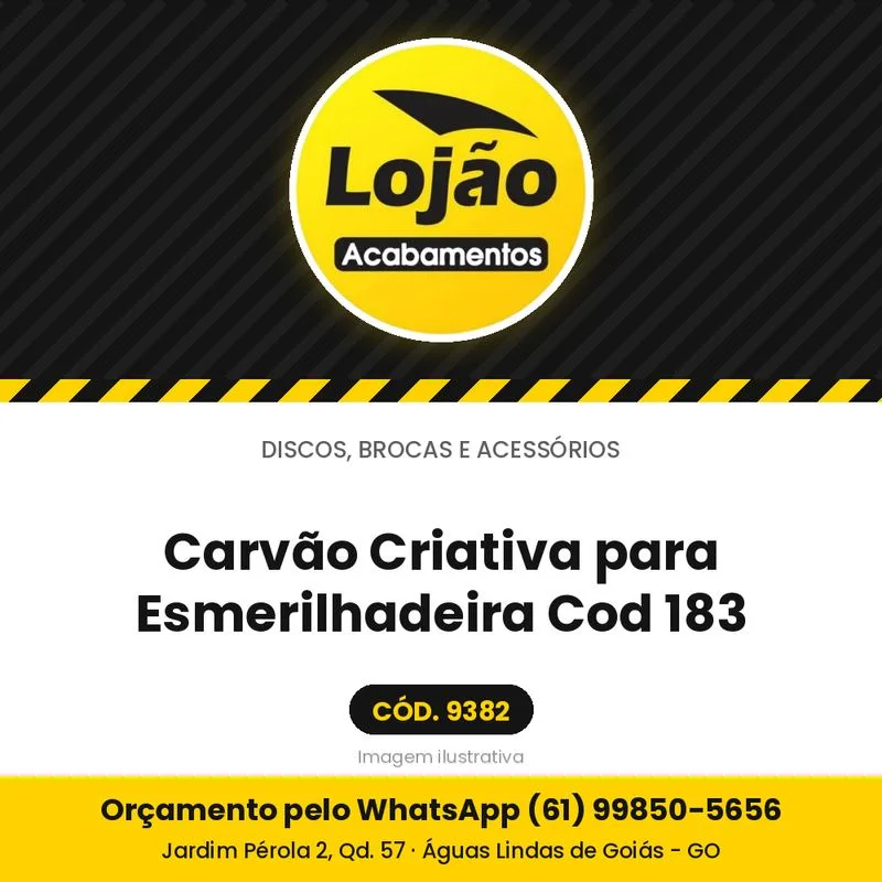 Carvão Criativa para Esmerilhadeira Cod 183