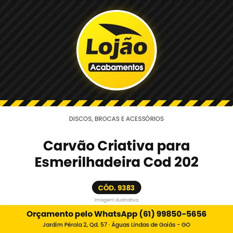 Carvão Criativa para Esmerilhadeira Cod 202