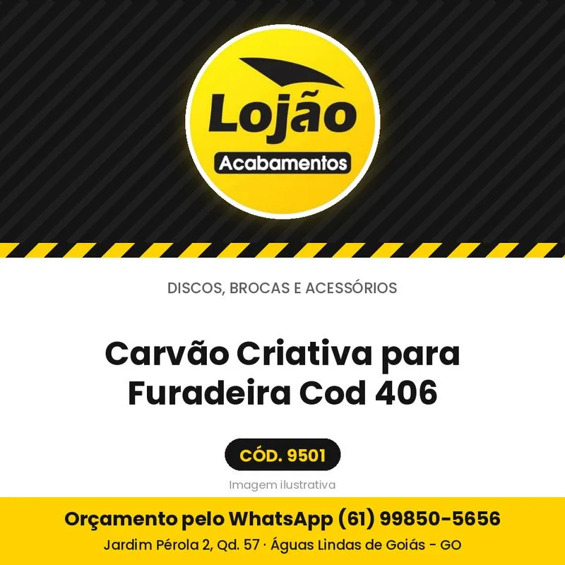 Carvão Criativa para Furadeira Cod 406