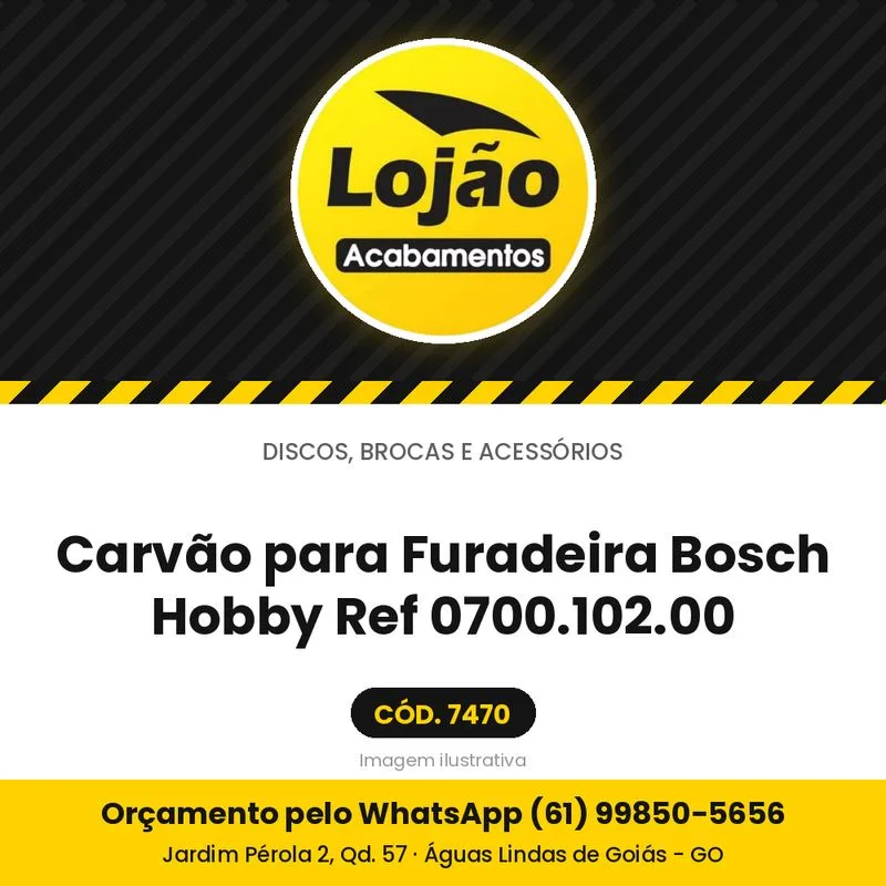 Carvão para Furadeira Bosch Hobby Ref 0700.102.00