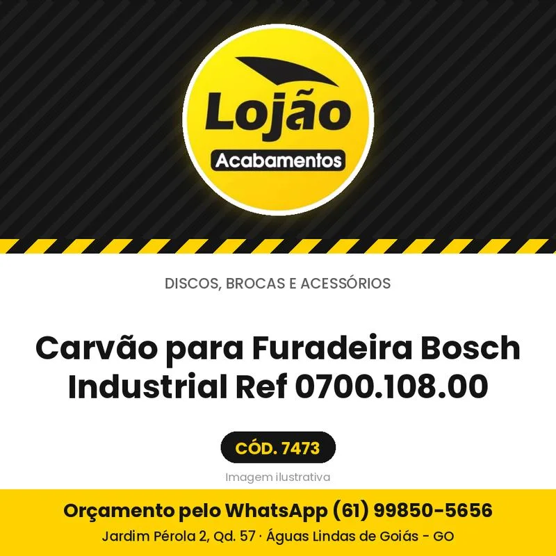 Carvão para Furadeira Bosch Industrial Ref 0700.108.00