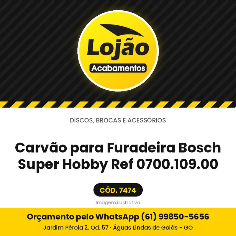 Carvão para Furadeira Bosch Super Hobby Ref 0700.109.00