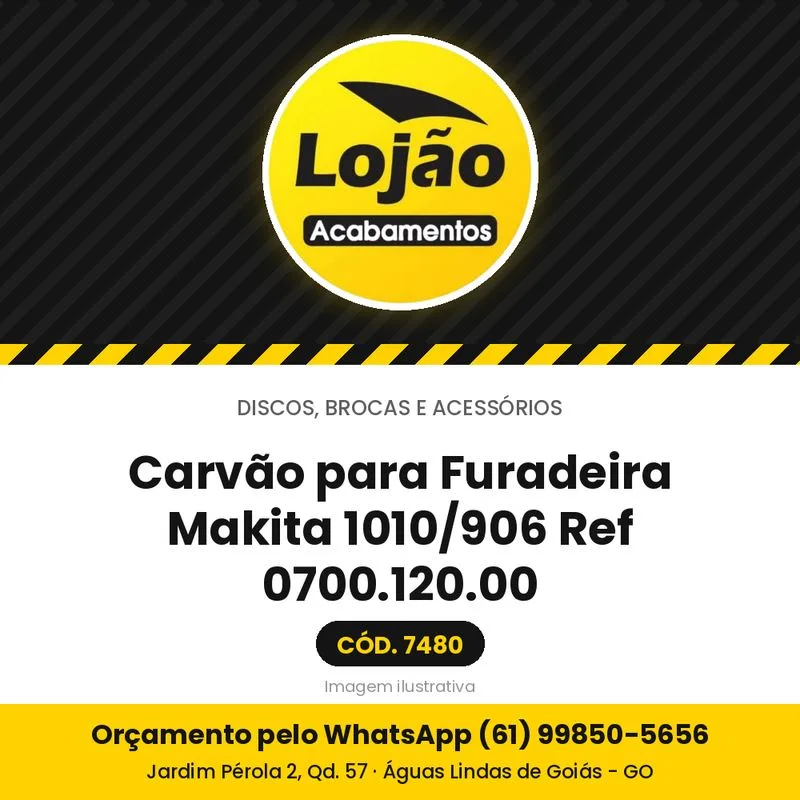 Carvão para Furadeira Makita 1010/906 Ref 0700.120.00