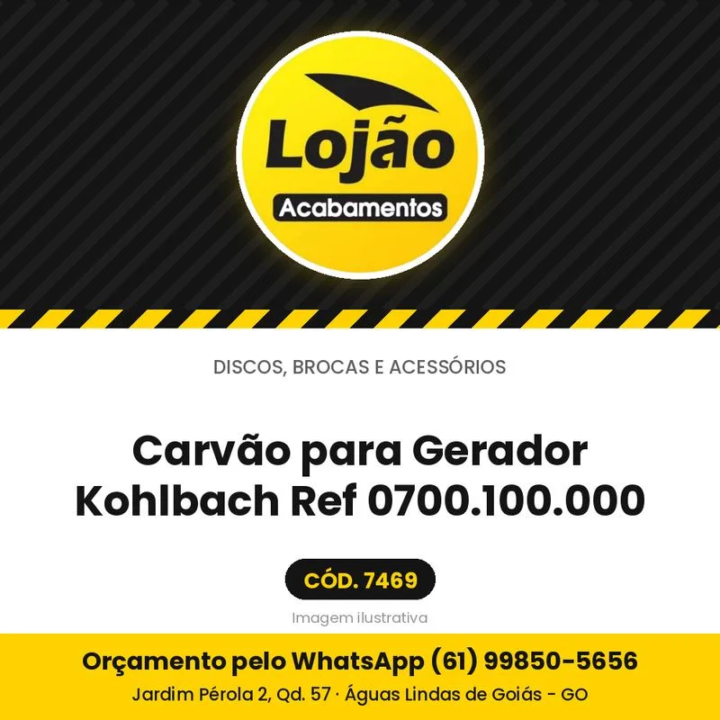 Carvão para Gerador Kohlbach Ref 0700.100.000