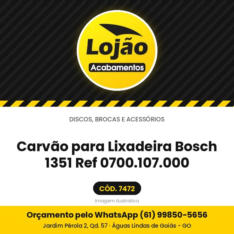 Carvão para Lixadeira Bosch 1351 Ref 0700.107.000