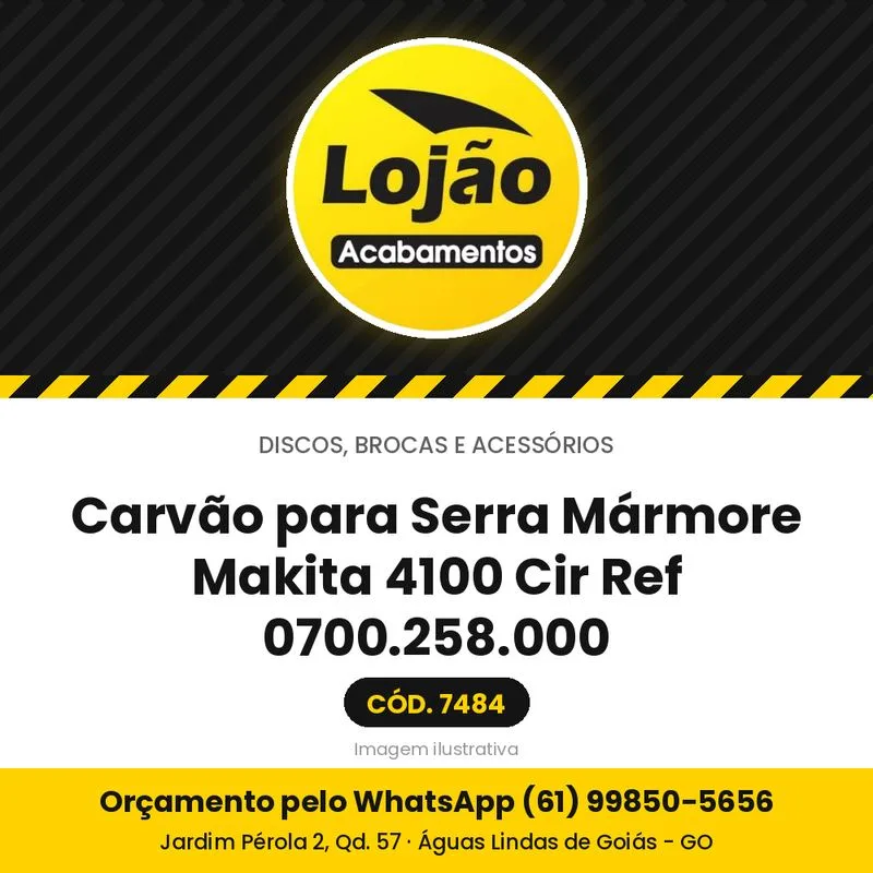 Carvão para Serra Mármore Makita 4100 Cir Ref 0700.258.000