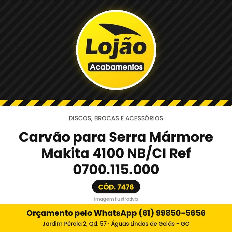 Carvão para Serra Mármore Makita 4100 NB/CI Ref 0700.115.000
