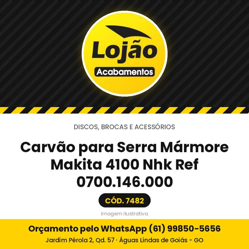 Carvão para Serra Mármore Makita 4100 Nhk Ref 0700.146.000