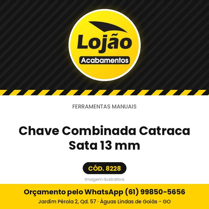Chave Combinada Catraca Sata 13 mm