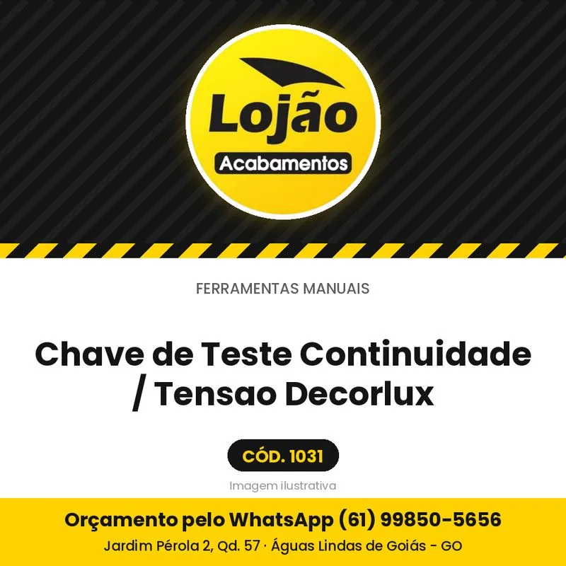 Chave de Teste Continuidade / Tensao Decorlux