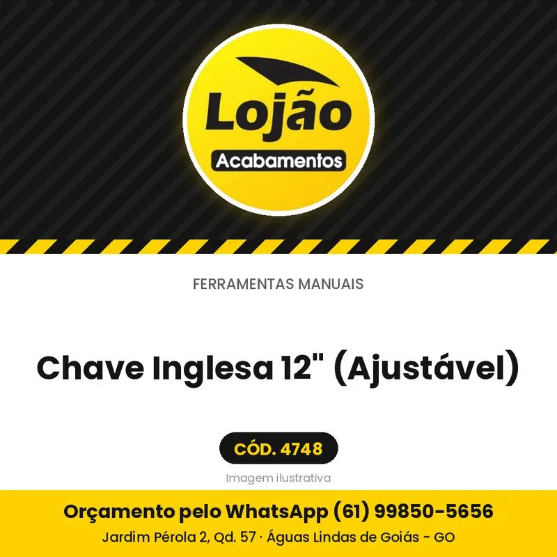 Chave Inglesa 12" (Ajustável)