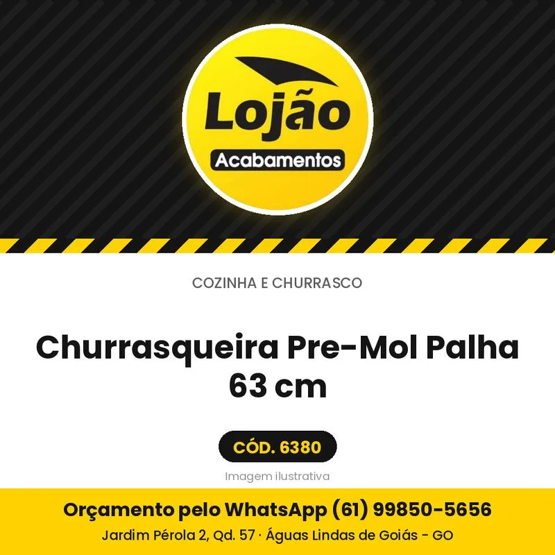 Churrasqueira Pre-Mol Palha 63 cm
