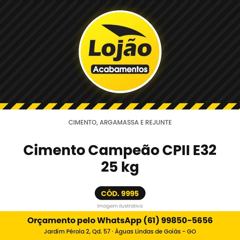 Cimento Campeão CPII E32 25 kg