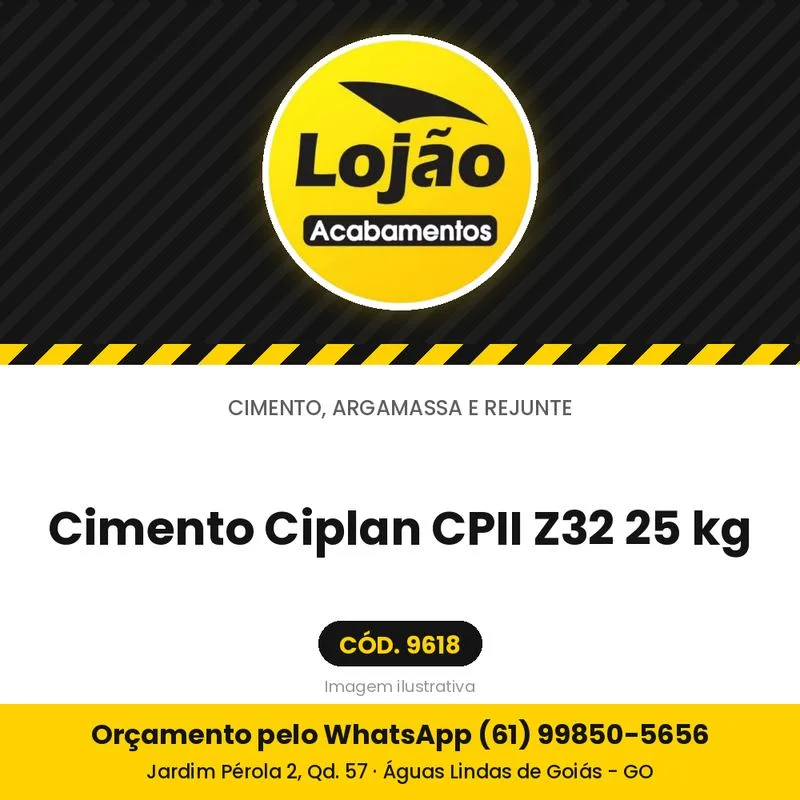 Cimento Ciplan CPII Z32 25 kg