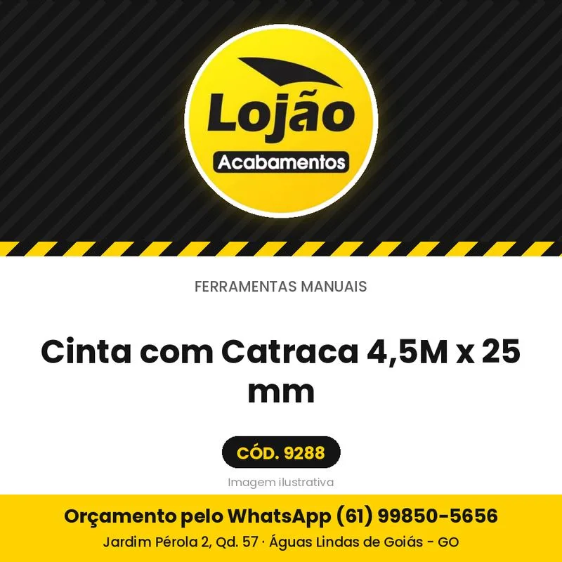 Cinta com Catraca 4,5M x 25 mm