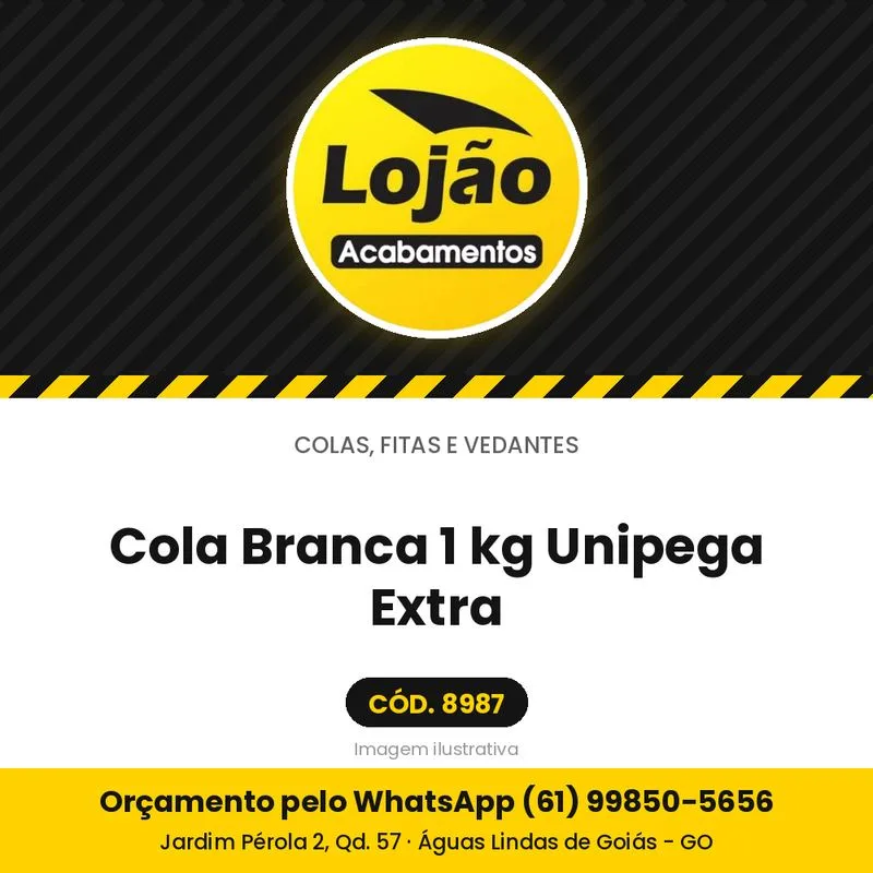 Cola Branca 1 kg Unipega Extra