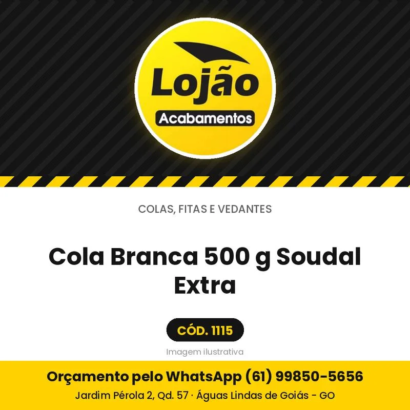 Cola Branca 500 g Soudal Extra