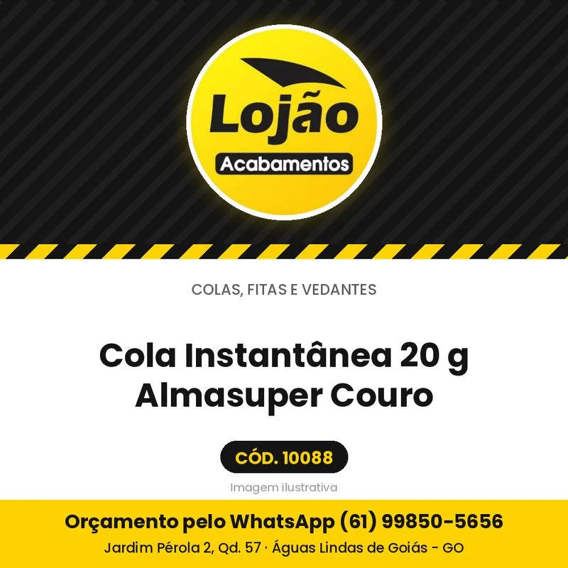 Cola Instantânea 20 g Almasuper Couro