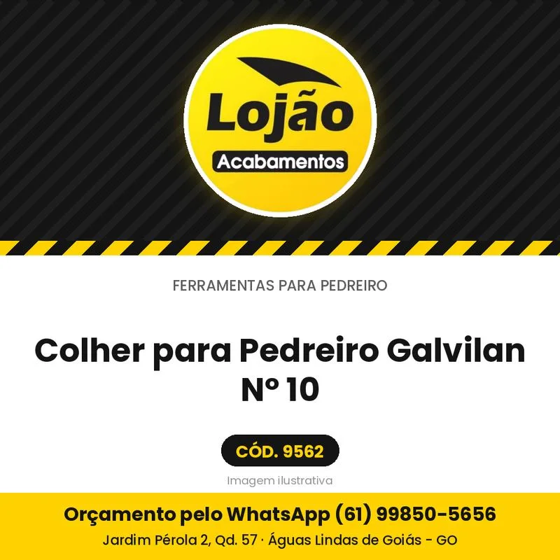 Colher para Pedreiro Galvilan Nº 10