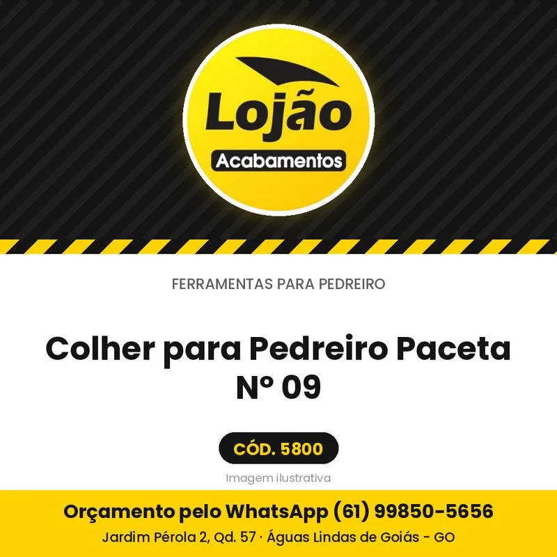Colher para Pedreiro Paceta Nº 09
