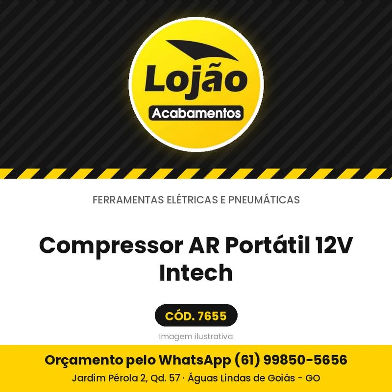 Compressor AR Portátil 12V Intech