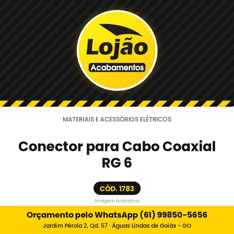 Conector para Cabo Coaxial RG 6