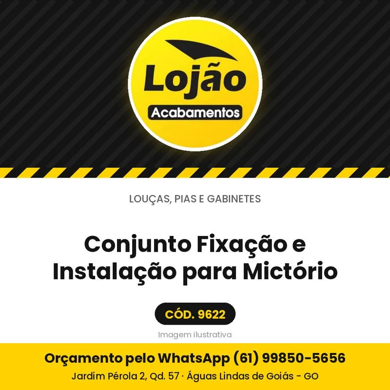 Conjunto Fixação e Instalação para Mictório