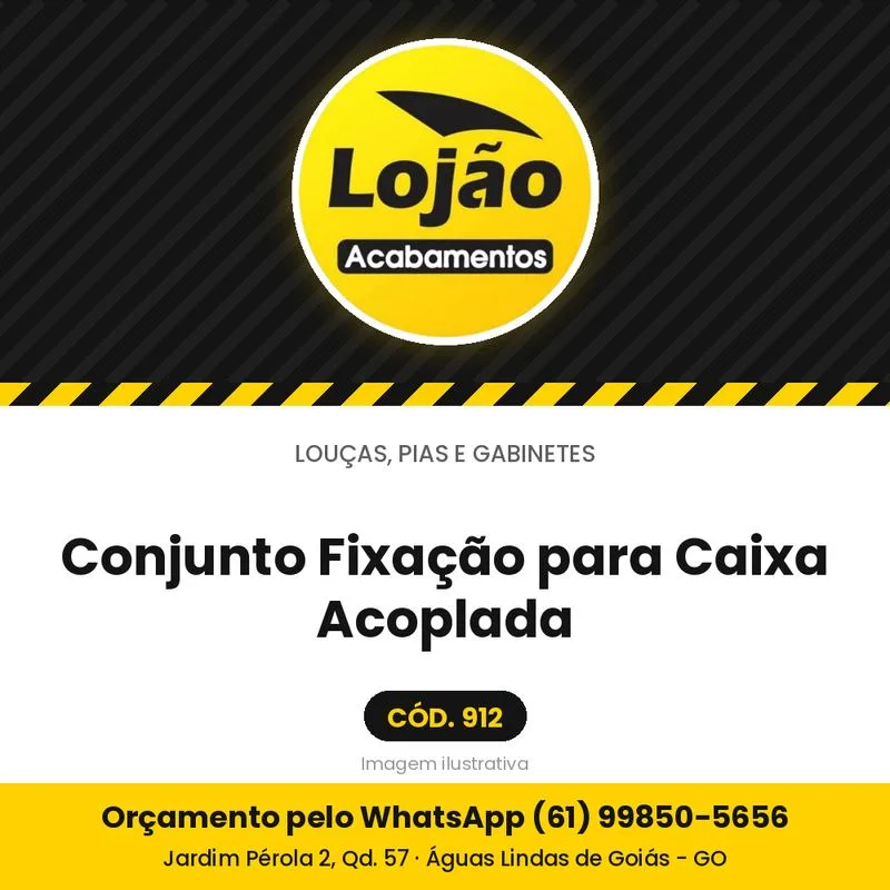 Conjunto Fixação para Caixa Acoplada