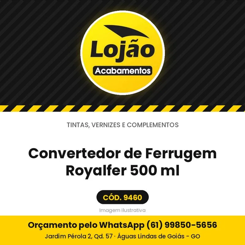 Convertedor de Ferrugem Royalfer 500 ml