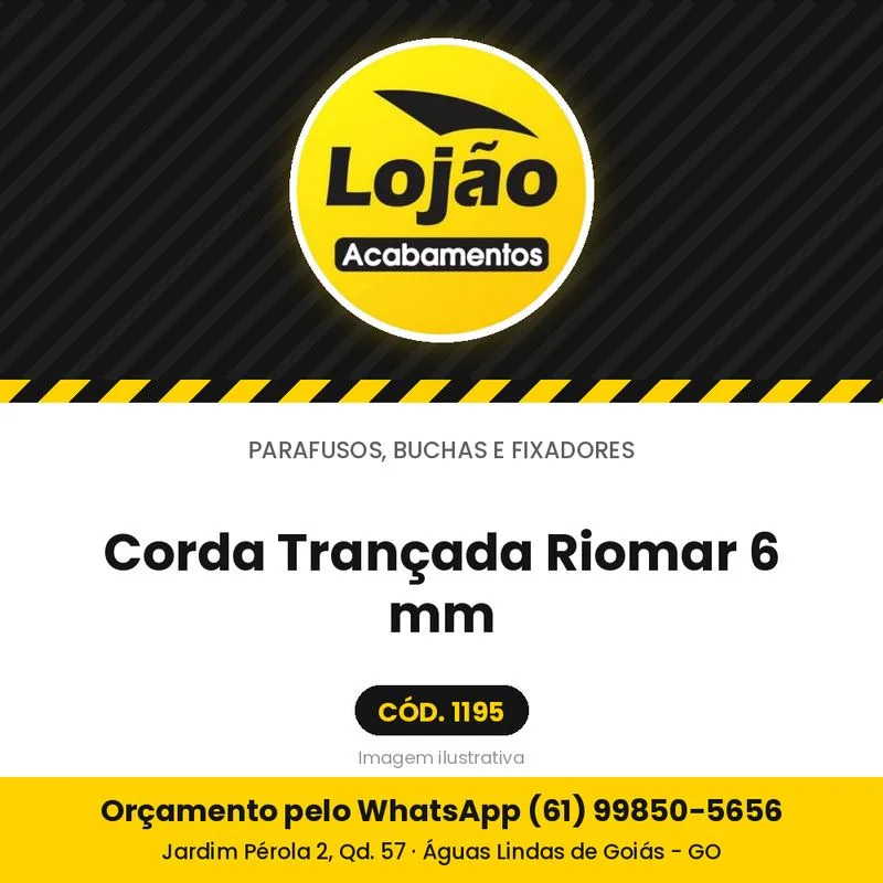 Corda Trançada Riomar 6 mm