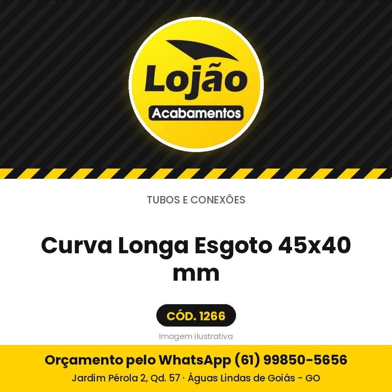Curva Longa Esgoto 45x40 mm