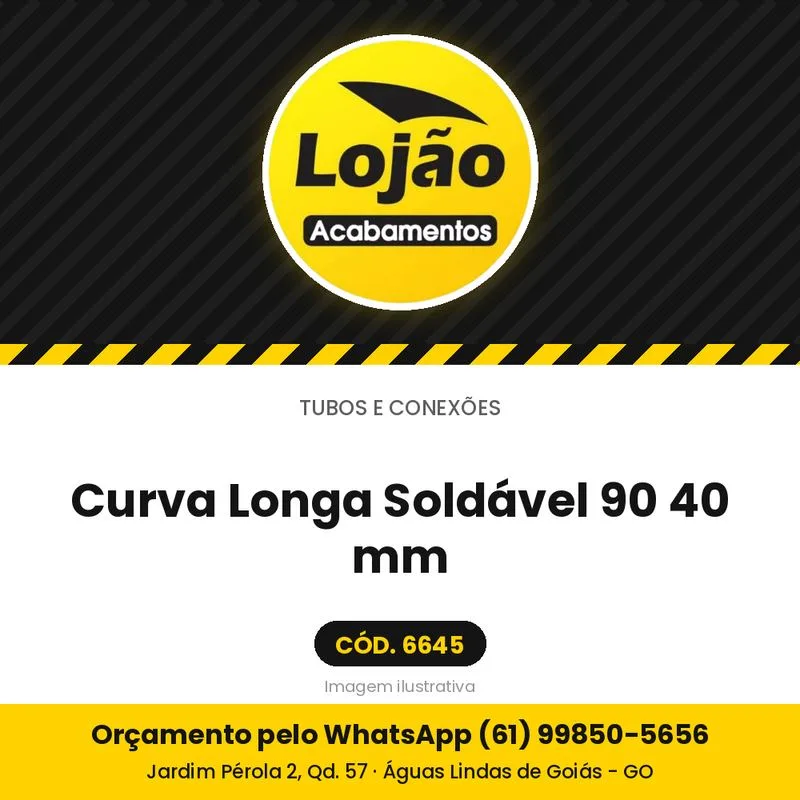 Curva Longa Soldável 90 40 mm