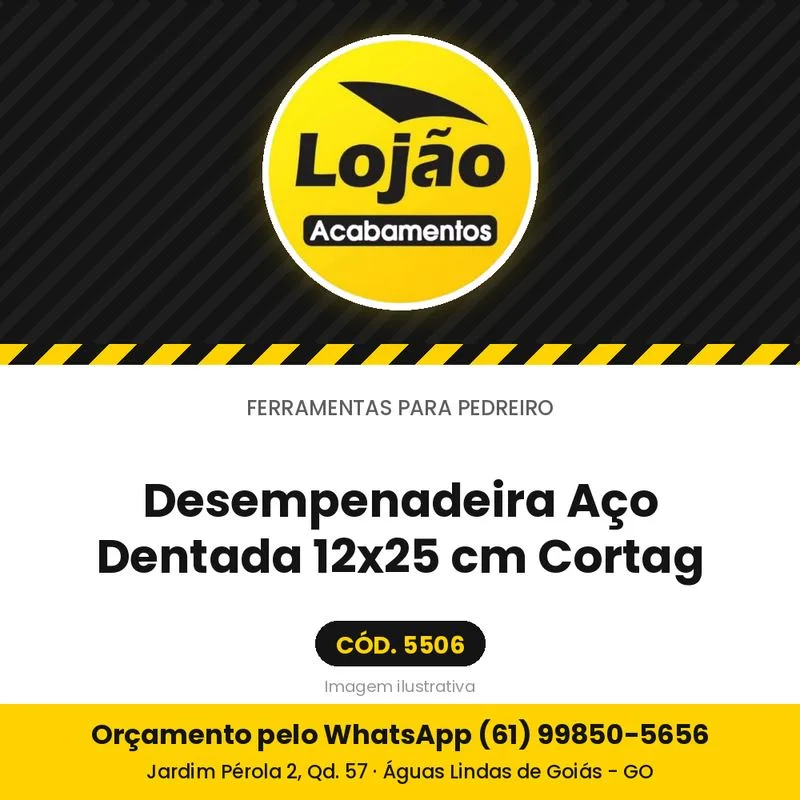 Desempenadeira Aço Dentada 12x25 cm Cortag