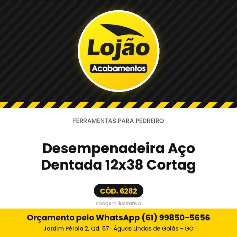 Desempenadeira Aço Dentada 12x38 Cortag