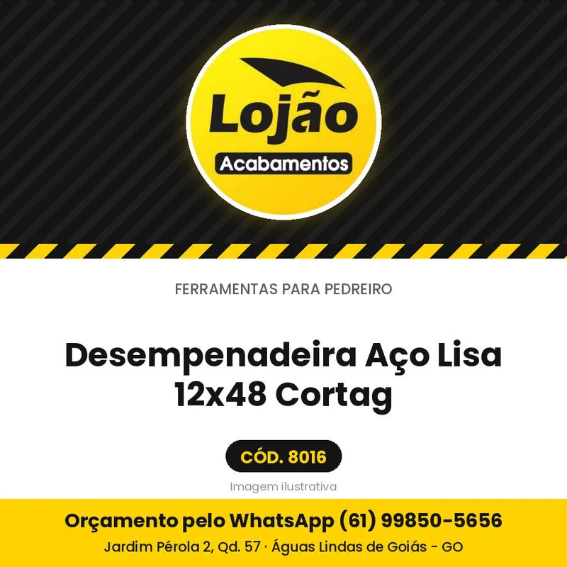 Desempenadeira Aço Lisa 12x48 Cortag