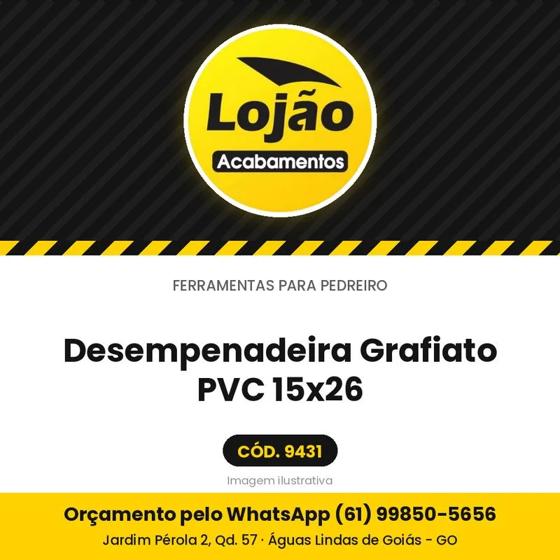 Desempenadeira Grafiato PVC 15x26