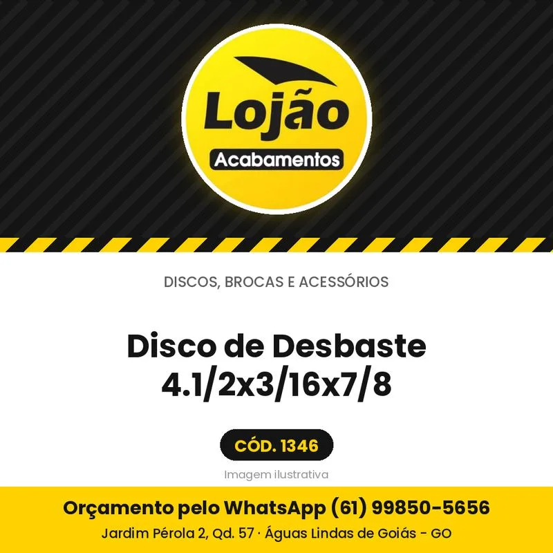 Disco de Desbaste 4.1/2x3/16x7/8