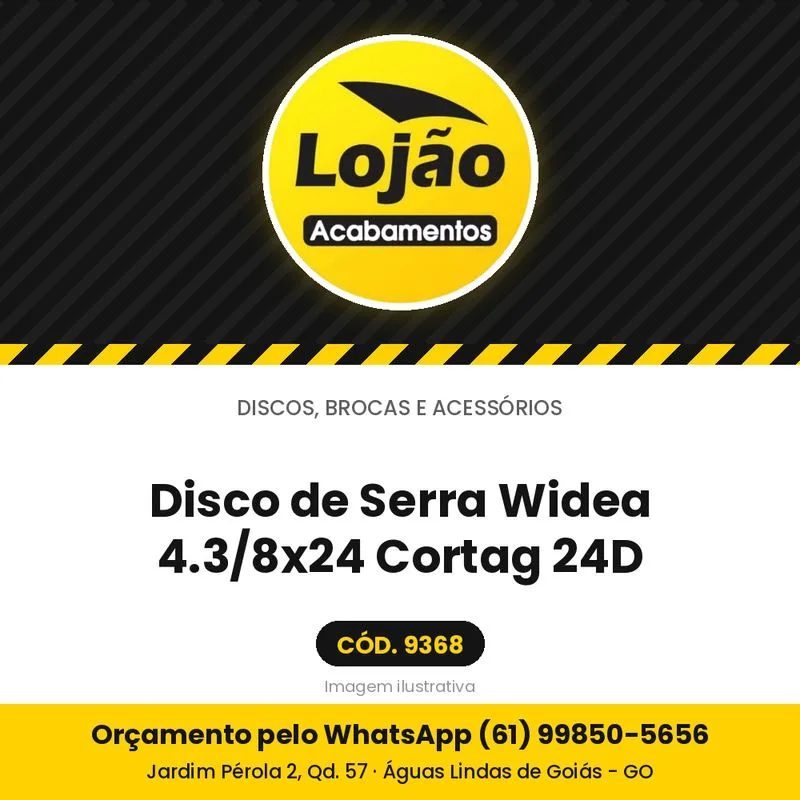 Disco de Serra Widea 4.3/8x24 Cortag 24D