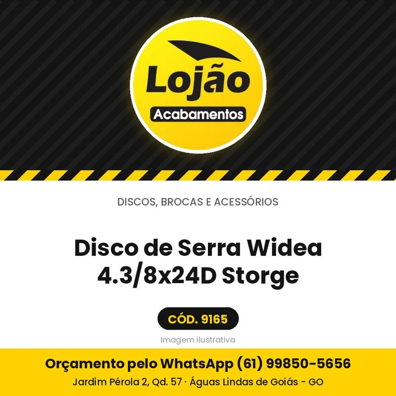 Disco de Serra Widea 4.3/8x24D Storge